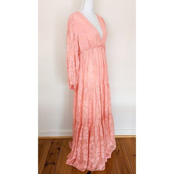 Ulla Johnson Margaux Fil Coupé Silk Chiffon Maxi Dress size 4/AU 8 BNWT - Picture 3 of 16